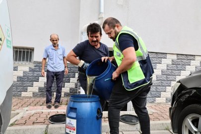 Kayseri Talas'ta atık yağlar toplanıyor